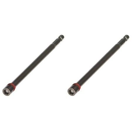 Malco MSHXL14 1/4 in. Magnetic Hex Driver, PK 2 2PK-MSHXL14